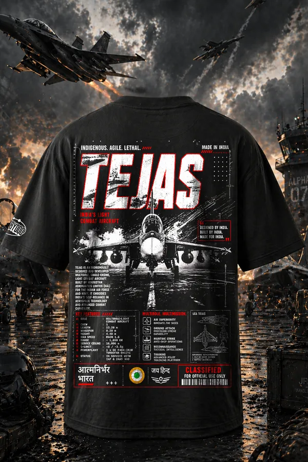 Zoobydoo_Tejas_Strike_Force_Black_Fit_Oversize_Tshirt