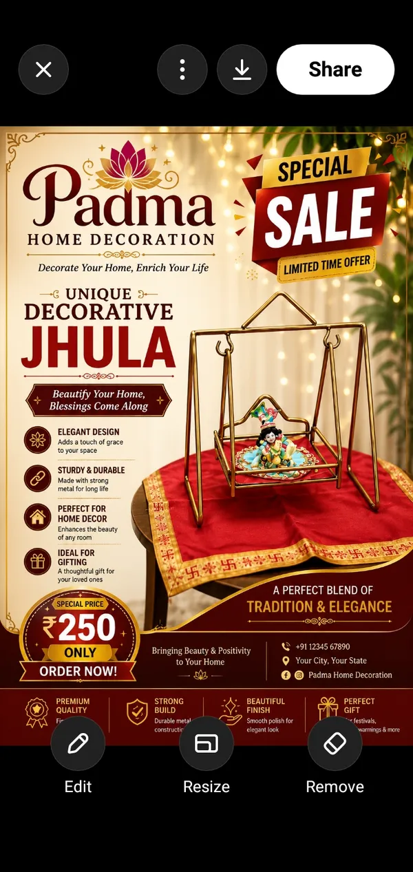Brown_Mdf_Swing_For_Home_Decoration