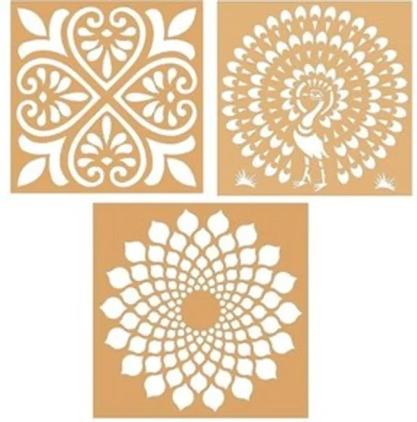 Mdf_Single_Sheet_Rangoli_Stencil_Craft_Template