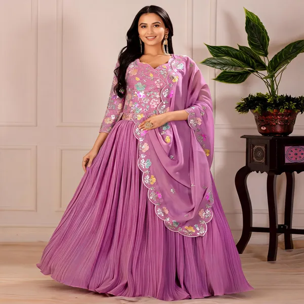 Pink_Georgette_Lehenga_Women_Festive_Wedding_Collection_For_Women
