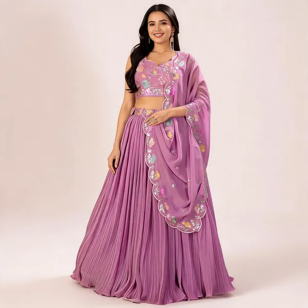 Pink_Georgette_Lehenga_Women_Festive_Wedding_Collection_For_Women