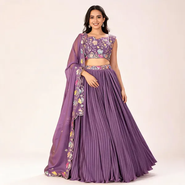 Purple_Georgette_Lehenga_Women_Festive_Wedding_Collection_For_Women
