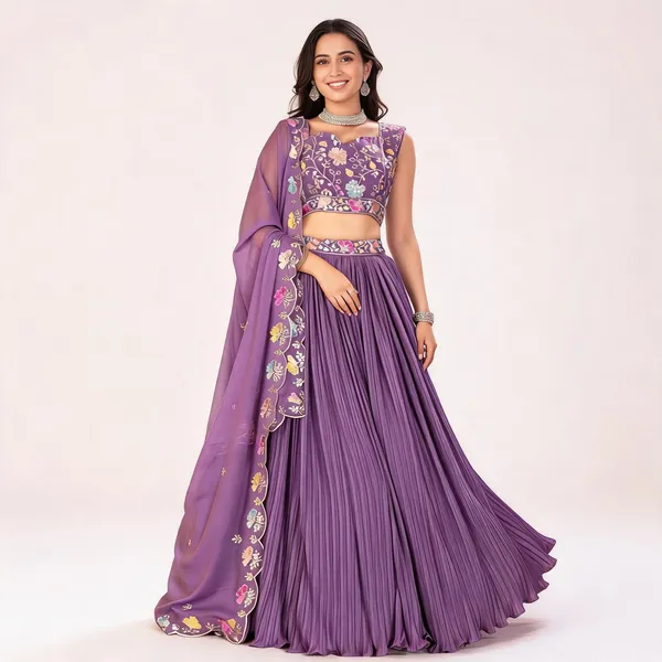 Purple_Georgette_Lehenga_Women_Festive_Wedding_Collection_For_Women