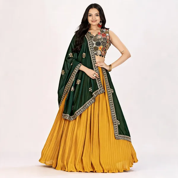 Yellow_Georgette_Lehenga_Women_Festive_Wedding_Collection_For_Women