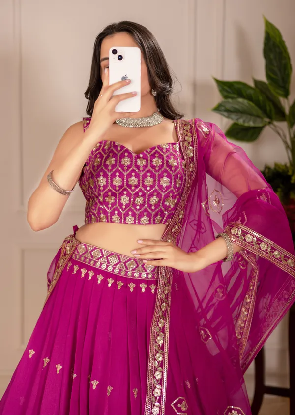Pink_Micro_Cotton_Heavy_Simmer_Silk_Lehenga_Women_Festive_Wedding_Collection_For_Women