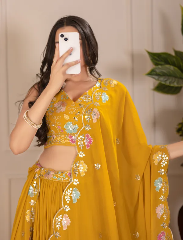 Yellow_Star_Fox_Georgette_Lehenga_Women_Festive_Wedding_Collection_For_Women