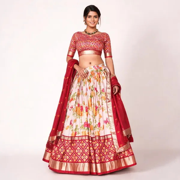 Red_Patola_Print_Traditional_Lehenga_Choli_(Flower_Red)_For_Women