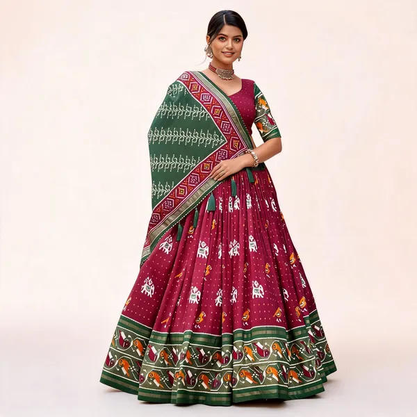 Red_Designer_Patola_Print_Traditional_Lehenga_Choli_For_Women