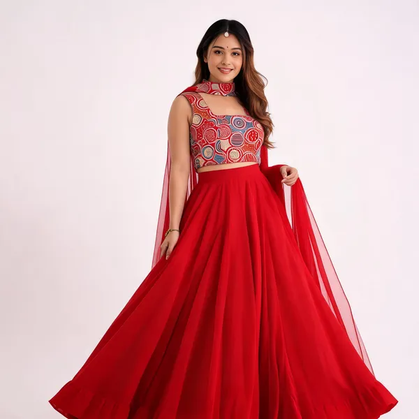Pure_Soft_Fox_Georgette_Most_Trendy_Padding_Fabric_Fully_Flared_Lehenga,With_Dupatta_Set_For_Women
