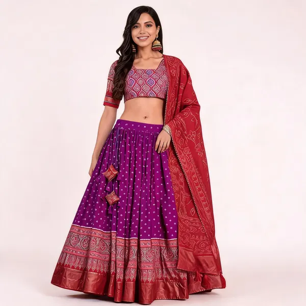 Purple_Dola_Silk_Patola_Print_Traditional_Lehenga_Choli_For_Women