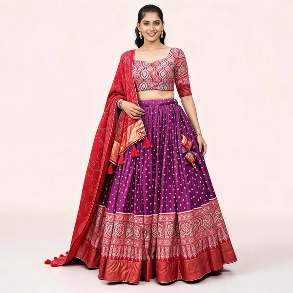 Purple_Dola_Silk_Patola_Print_Traditional_Lehenga_Choli_For_Women