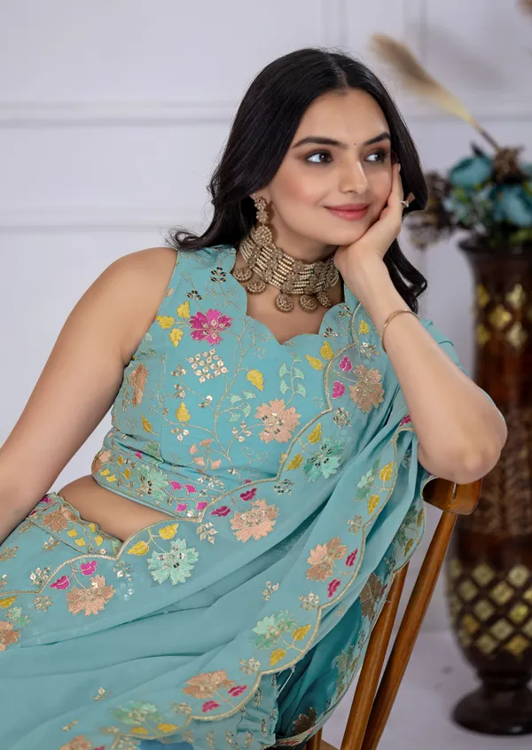 Blue_Lehenga,_Blouse,_Dupatta_Star_Fox_Georgette_Women_Festive_Wedding_Collection_For_Women