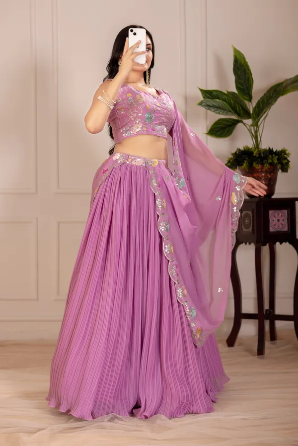 Pink_Georgette_Lehenga_Women_Festive_Wedding_Collection_For_Women