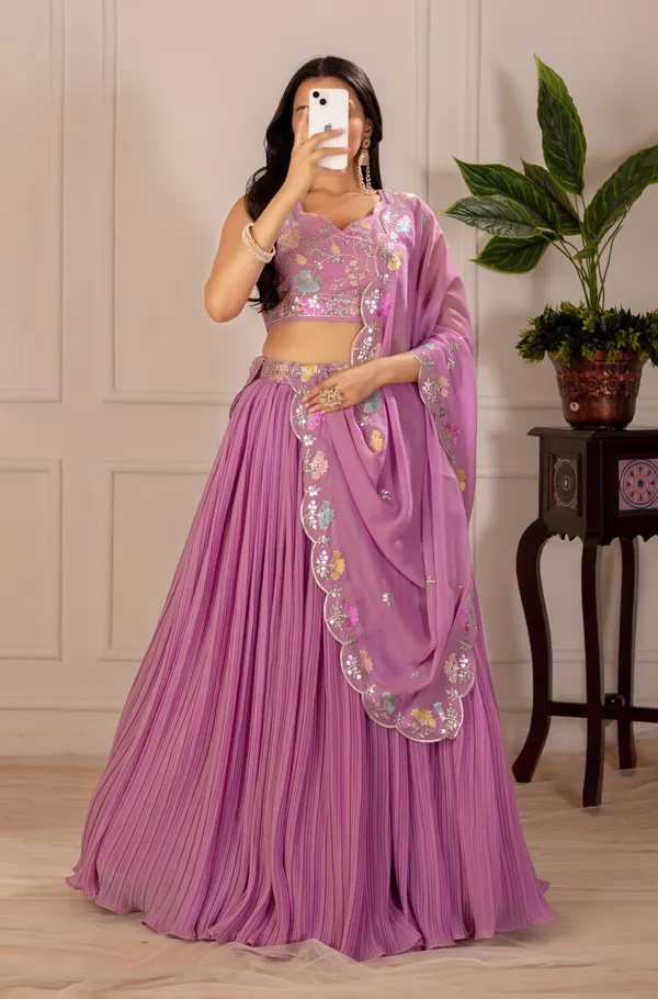 Pink_Georgette_Lehenga_Women_Festive_Wedding_Collection_For_Women