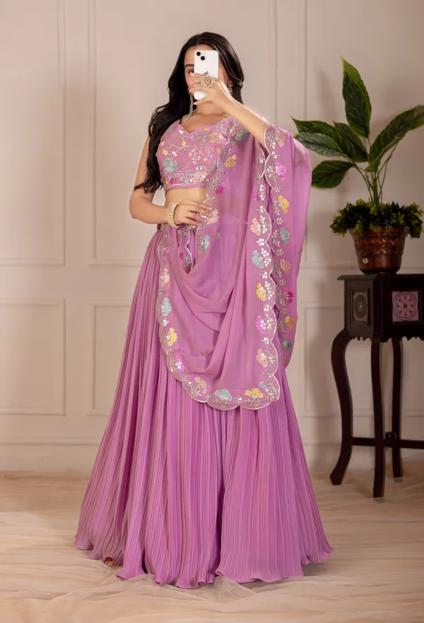 Pink_Georgette_Lehenga_Women_Festive_Wedding_Collection_For_Women