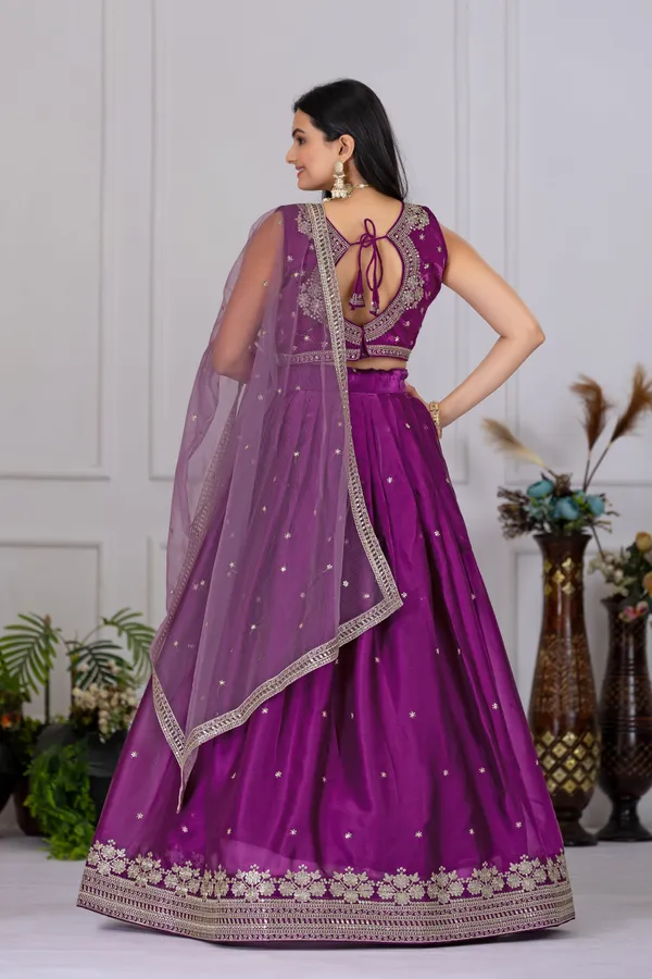 Wine_Lehenga,_Blouse,_Dupatta_Heavy_Jimmy_Choo_Women_Festive_Wedding_Collection_For_Women