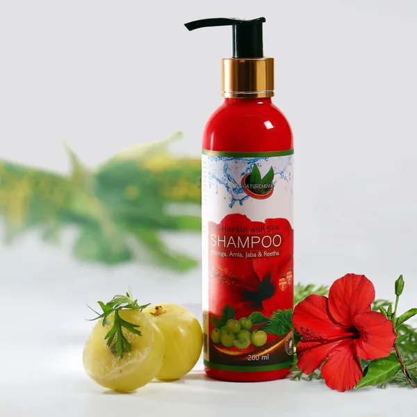 Anti-Hairfall_With_Spa_Shampoo_(Moringa,_Amla,_Jaba_And_Reetha)_|_Vitamin_C_&_Vitamin_E_|_No_Paraben_(200_Ml)