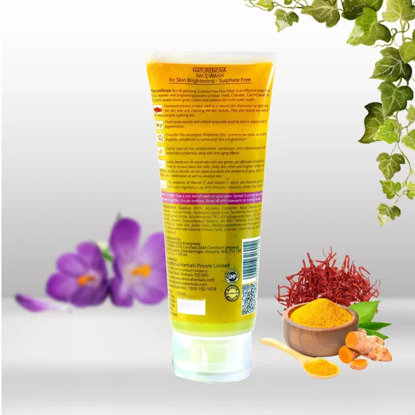For_Skin_Brightening_Face_Wash_(Kesar,_Haldi,_Chandan_With_Jojoba_Beads)_|_Vitamin_C_&_Vitamin_E_|_No_Sulphate,_Paraben,_Soap,_Mineral_Oil_Face_Wash_(115_Ml)