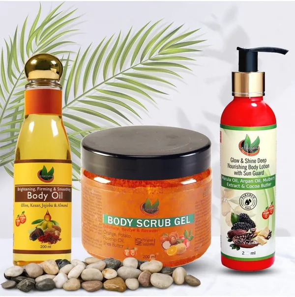 Body_Combo_Of_Scrub_Gel_(200_Ml),_Body_Oil_(200_Ml)_And_Body_Lotion_(200_Ml)_Combo_Pack_Of_3_(3_Items_In_The_Set)