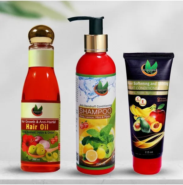 Anti-Dandruff_Shampoo_(200_Ml),_Fruit_Conditioner_(115_Ml)_&_Hair_Oil_(200_Ml)_Combo_Pack_Of_3_(3_Items_In_The_Set)