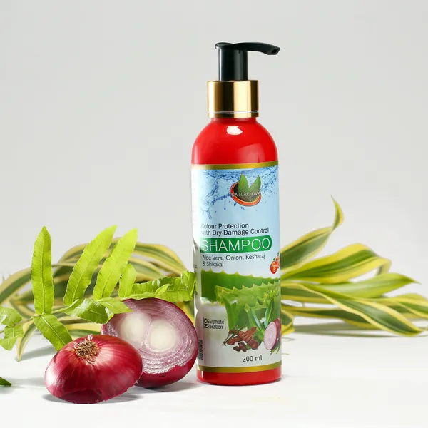Color_Protection_With_Dry-Damage_Control_Shampoo_(Aloevera,_Onion,_Kesharaj_And_Shikakai)_|_Vitamin_C_&_Vitamin_E_|_No_Sulphate,_Paraben_(200_Ml)