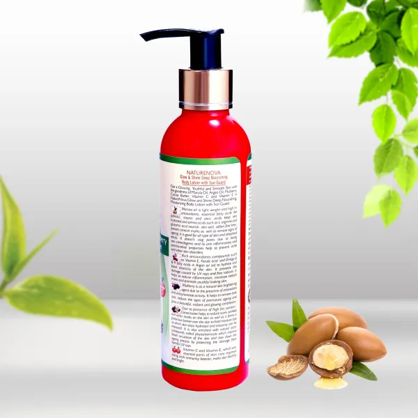 Sunscreen_-_Spf_50_Glow_&_Shine_Deep_Nourishing_Body_Lotion_With_Sun_Guard_(Marula_Oil,_Argan_Oil,_Mulberry_And_Cocoa_Butter)_|_Vitamin_C_&_Vitamin_E_|_No_Paraben_(200_Ml)