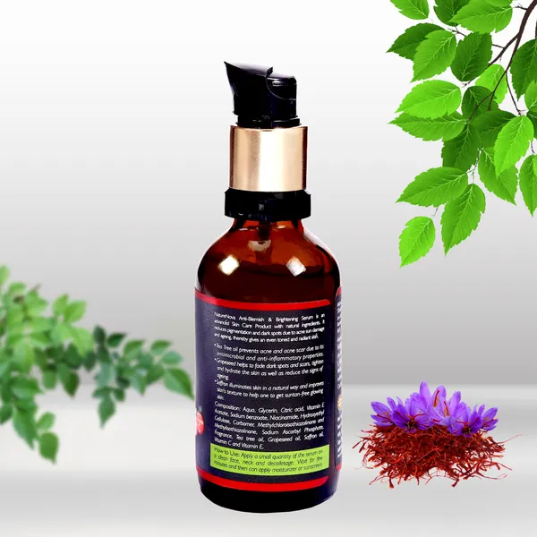 Anti-Blemish_&_Brightening_Serum_For_Radiant_Skin_(Tea_Tree_Oil,_Grape_Seed_Oil_And_Saffron)_|_Vitamin_C_&_Vitamin_E_|_No_Paraben,_Mineral_Oil_(50_Ml)