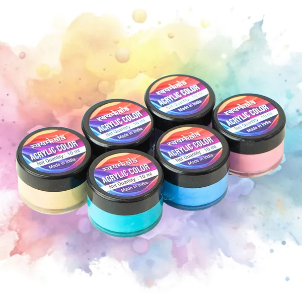 Soft_Pastel_Acrylic_Colour_Set_Which_Are_Smooth_&_Creamy_Crafting_Paints_And_Are_Non-Toxic,_Quick-Drying_Paints_For_Canvas_(10Ml_Each_X_6_=_60_Ml)_(_Pastel_Pink,_Sky_Blue,_Mint_Green,_Lemon_Chiffon,_Lavender,_Grey_)