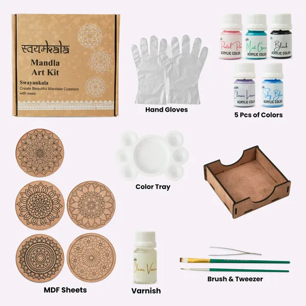 Unleash_Inner_Calm:_Mandala_Art_Kit,_Complete_Diy_Set_For_Mindful_Creation_&_Home_Decor_For_Adults_Kids_&_Beginners_-_5_Premarked_Coasters_4_Inch_Each_With_A_Coaster_Holder