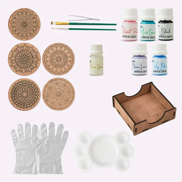 Unleash_Inner_Calm:_Mandala_Art_Kit,_Complete_Diy_Set_For_Mindful_Creation_&_Home_Decor_For_Adults_Kids_&_Beginners_-_5_Premarked_Coasters_4_Inch_Each_With_A_Coaster_Holder