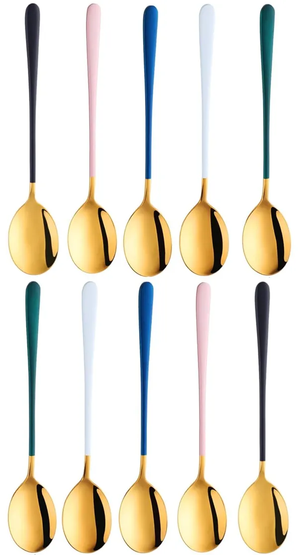 Multicolor_8_Inch_Stainless_Steel_Round_Head_Soup_Spoons_Modern_Thick_Long_Handle_Sus304_Korean_Spoon_Dinner_Metal_Spoons_For_Soup_Grain_Dessert_Milk_Tea_Coffee_(_Pack_Of_10_)