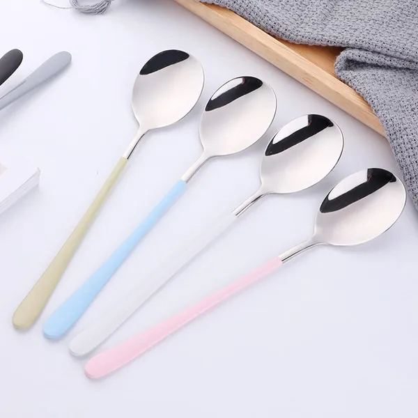 Multicolor_8_Inch_Stainless_Steel_Round_Head_Soup_Spoons_Modern_Thick_Long_Handle_Sus304_Korean_Spoon_Dinner_Metal_Spoons_For_Soup_Grain_Dessert_Milk_Tea_Coffee_(Pack_Of_10_)
