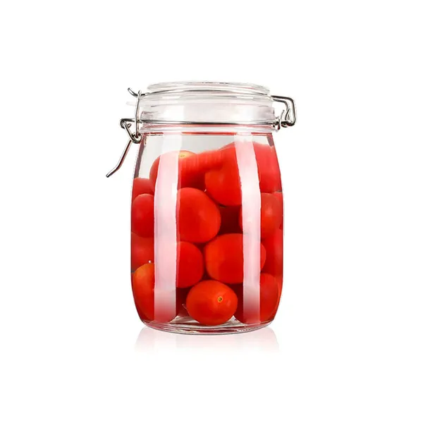 Transparent_Sealed_Glass_Jar_Food_Storage_Container_With_Buckled_Airtight_Lid_Transparent_Glass_Kitchen_Counter_Storage_Jar_1000Ml_For_Cereals_Snacks_Sugar_Coffee_Tea_Dry_Fruits_(1_Circular)