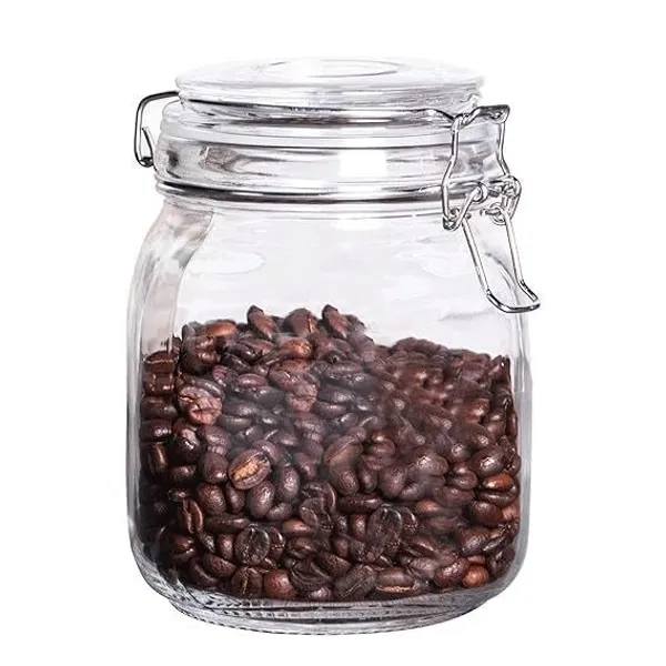 Transparent_Sealed_Glass_Jar_Food_Storage_Container_With_Buckled_Airtight_Lid_Transparent_Glass_Kitchen_Counter_Storage_Jar_1000Ml_For_Cereals_Snacks_Sugar_Coffee_Tea_Dry_Fruits_(Pack_Of_1_Square)