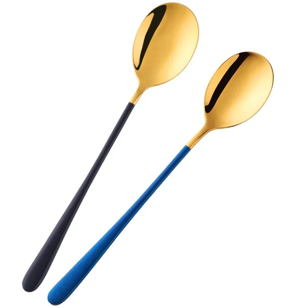 Multicolor_8_Inch_Stainless_Steel_Round_Head_Soup_Spoons_Modern_Thick_Long_Handle_Sus304_Korean_Spoon_Dinner_Metal_Spoons_For_Soup_Grain_Dessert_Milk_Tea_Coffee_(_Pack_Of_2_)