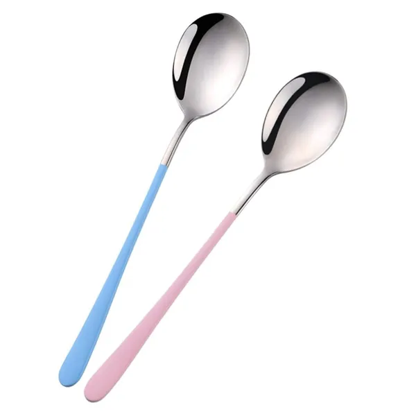Multicolor_8_Inch_Stainless_Steel_Round_Head_Soup_Spoons_Modern_Thick_Long_Handle_Sus304_Korean_Spoon_Dinner_Metal_Spoons_For_Soup_Grain_Dessert_Milk_Tea_Coffee_(Pack_Of_2)