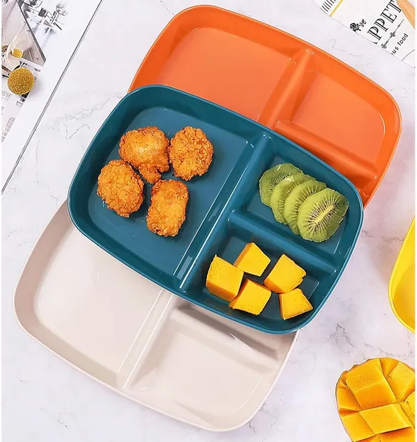 Multicolor_Unbreakable_&_Reusable_&_Eco_Friendly_Dinner_Dishes_For_Sushi_Side_Dish_Fruit_Appetizer_Cake_Rice_Ice_Cream_Dishwasher_&_Microwave_Safe_(Pack_Of_2)