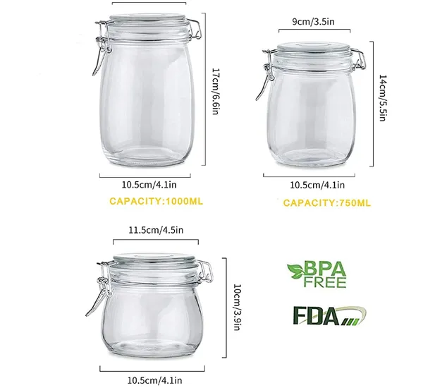 Transparent_Sealed_Glass_Jar_Food_Storage_Container_With_Buckled_Airtight_Lid_Transparent_Glass_Kitchen_Counter_Storage_Jar_1000Ml_For_Cereals_Snacks_Sugar_Coffee_Tea_Dry_Fruits_(3_Circular)