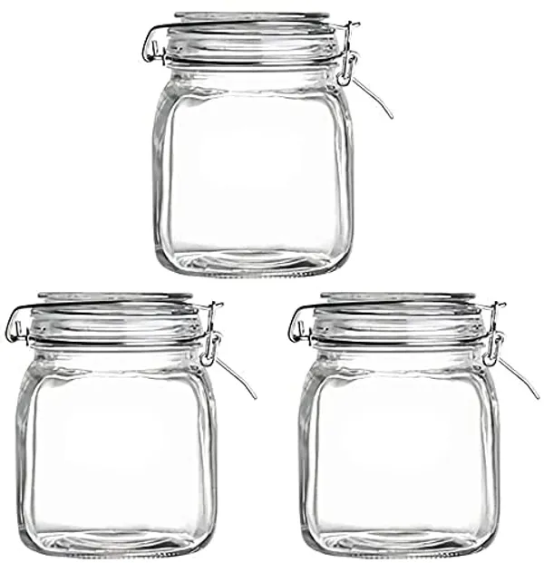 Transparent_Sealed_Glass_Jar_Food_Storage_Container_With_Buckled_Airtight_Lid_Transparent_Glass_Kitchen_Counter_Storage_Jar_1000Ml_For_Cereals_Snacks_Sugar_Coffee_Tea_Dry_Fruits_(Pack_Of_3_Square)