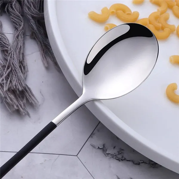 Multicolor_8_Inch_Stainless_Steel_Round_Head_Soup_Spoons_Modern_Thick_Long_Handle_Sus304_Korean_Spoon_Dinner_Metal_Spoons_For_Soup_Grain_Dessert_Milk_Tea_Coffee_(Pack_Of_4_)