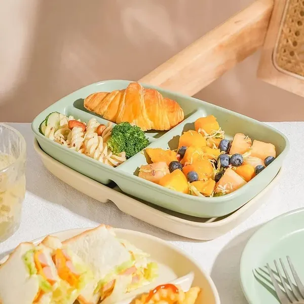 Multicolor_Unbreakable_&_Reusable_&_Eco_Friendly_Dinner_Dishes_For_Sushi_Side_Dish_Fruit_Appetizer_Cake_Rice_Ice_Cream_Dishwasher_&_Microwave_Safe_(Pack_Of_4)