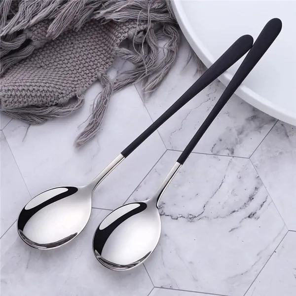 Multicolor_8_Inch_Stainless_Steel_Round_Head_Soup_Spoons_Modern_Thick_Long_Handle_Sus304_Korean_Spoon_Dinner_Metal_Spoons_For_Soup_Grain_Dessert_Milk_Tea_Coffee_(Pack_Of_5_)