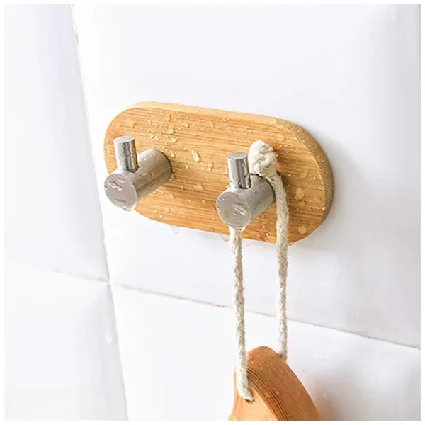Wooden_Self_Adhesive_Wall_Hooks_For_Bathroom_Kitchen_Home_With_Bamboo_Wooden_Base_&_Heavy_Duty_Stainless_Steel_Double_Hook_Waterproof_Towel_Hanger_For_Door_Bedroom_Cabinet_Keys_Bags_Clothes_(1)