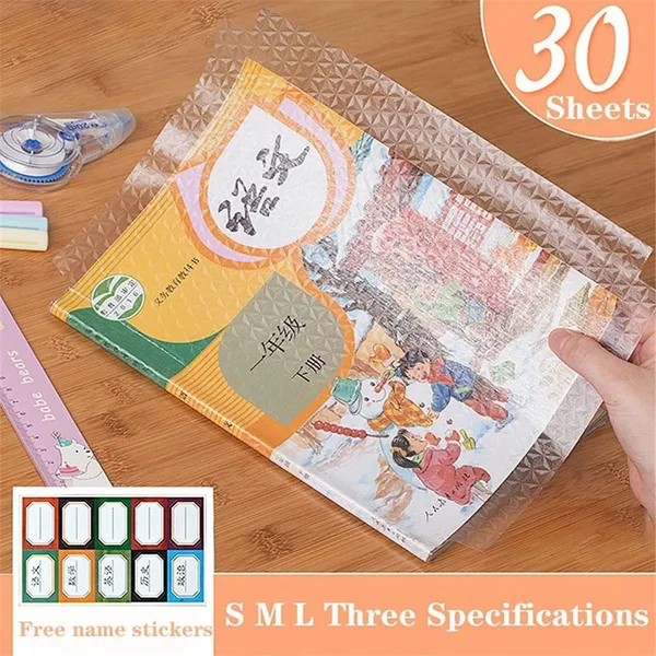 Transparent_[30_Pcs-_3_Different_Sizes_-10_Each]_Book_Biding_Cover_Transparent_Paper_Sticker_Book_Cover_Film_Waterproof_School_Textbook_Protective_Case_Cover_Cut_Self-Adhesive_Book_Cover