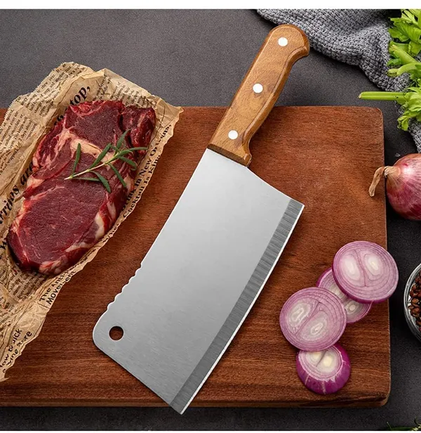 Silver_Professional_Chef'S_Knife_Sharp_Blade_Ergonomic_Non-Slip_Grip_Wood_Handle_Heavy_Blade_For_Cutting_Meat_Vegetables_Fruits_Meat_Vegetable_Slicer_Chopping_Knife(Knife_H_Big)
