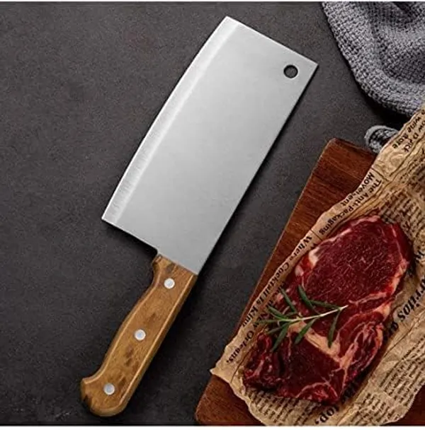 Silver_Professional_Chef'S_Knife_Sharp_Blade_Ergonomic_Non-Slip_Grip_Wood_Handle_With_Ergonomic_Non-Slip_Handle_Heavy_Duty_Chinese_Cleaver_For_Meat_Cutting_(Knife_Ic)