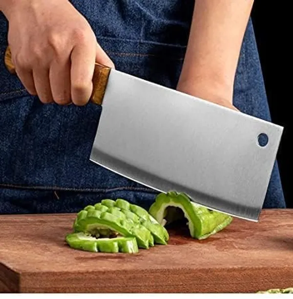 Silver_Professional_Chef'S_Knife_Sharp_Blade_Ergonomic_Non-Slip_Grip_Wood_Handle_Heavy_Blade_For_Cutting_Meat_Vegetables_Fruits_Meat_Vegetable_Slicer_Chopping_Knife_(Knife_I_Big)