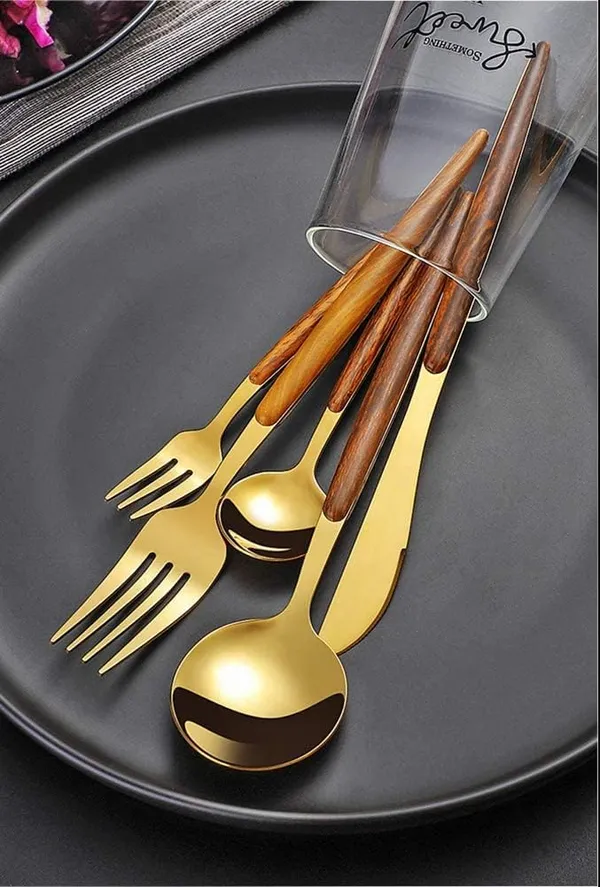 Silver_Stainless_Steel_Cutlery_Set_With_Wooden_Handles_5-Piece_Flatware_Set_Spoons_Forks_And_Knife_(_Pack_Of_10)