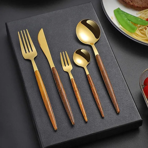 Silver_Stainless_Steel_Cutlery_Set_With_Wooden_Handles_5-Piece_Flatware_Set_Spoons_Forks_And_Knife_(_Pack_Of_10)