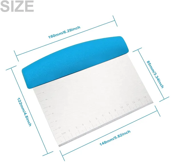 Blue_Stainless_Steel_Dough_Bench_Scraper_And_Cake_Cutter_Multi-Purpose_Kitchen_Baking_Tool_With_Measurement_Scale_Handle